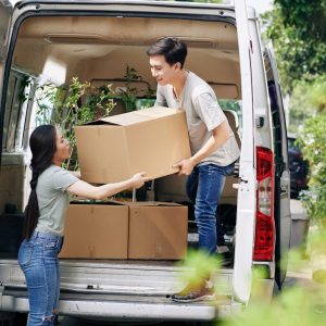 Couple Packing Van