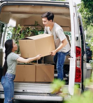 Couple Packing Van