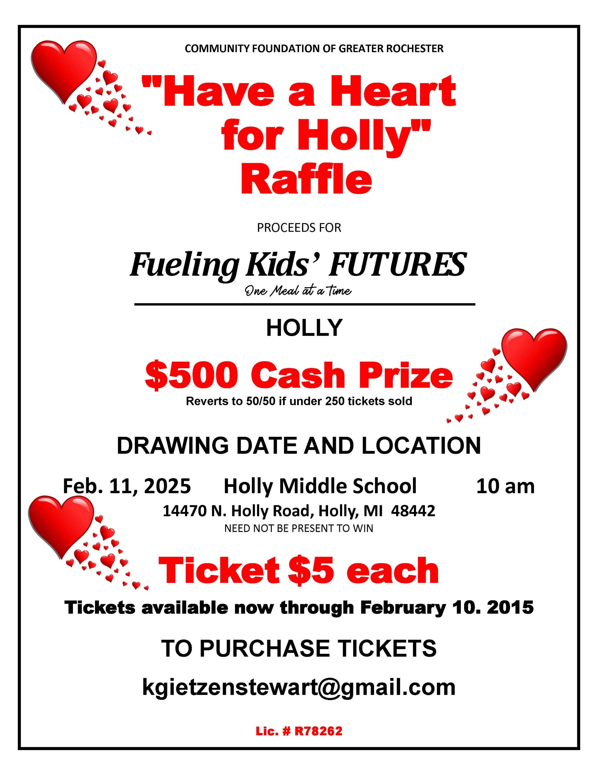 Holly Raffle FLYER DESIGN 2024