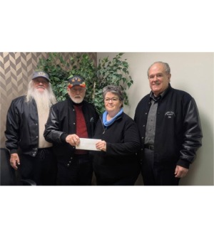 Flaming Pistons Car Club with check for Fueling Kids' Futures of Waterford