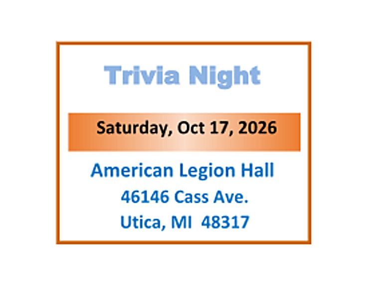 Trivia Night for Utica Fueling Kids Futures on October 17, 2026