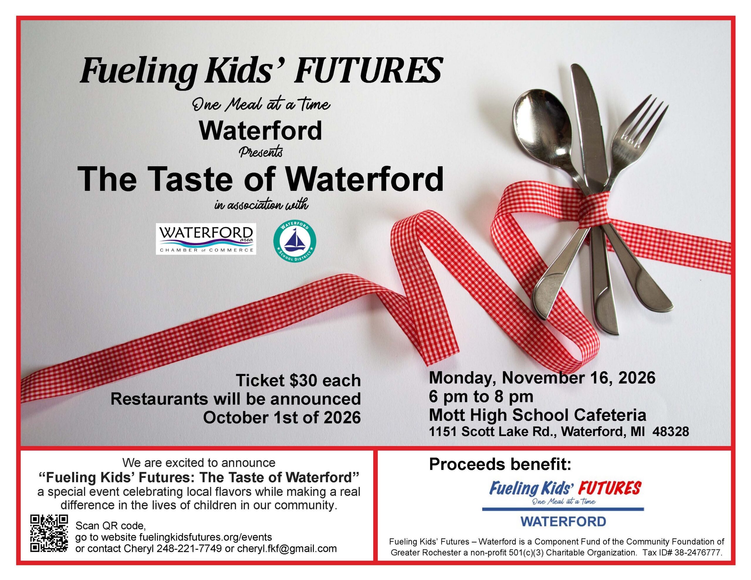 Taste of Waterford Flyer Flyer to Start 2026